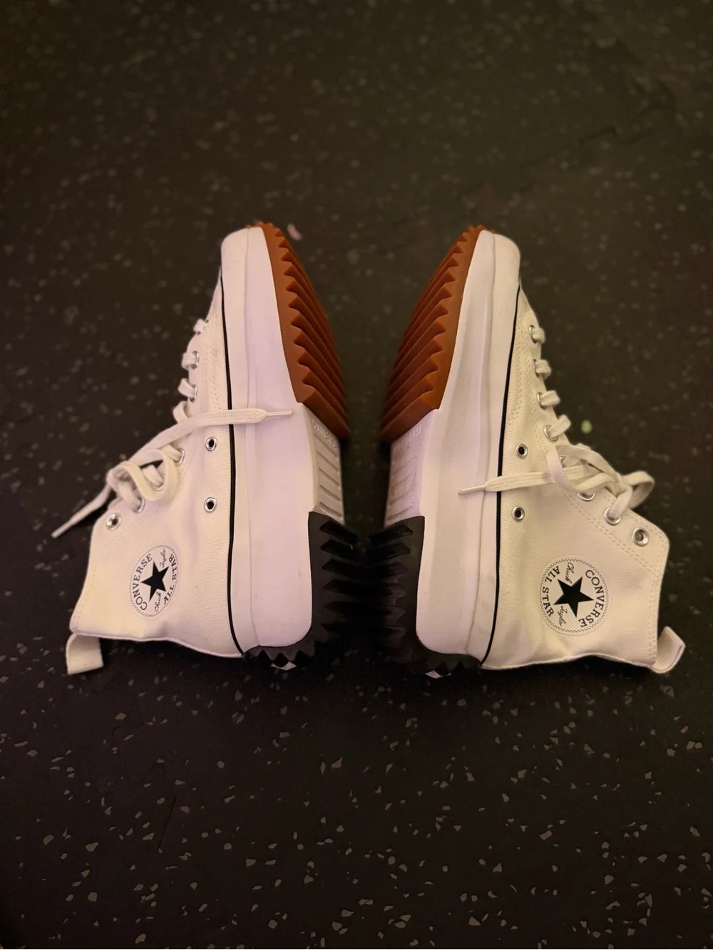 Converse Women's White High-Top Platform Canvas Sneakers with Gum Outsole